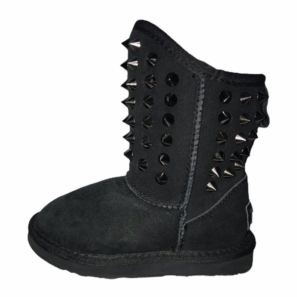 READ Rare Australia Luxe Collective Studded Leather Boots Toddler Girls 11 Black - Picture 6 of 11